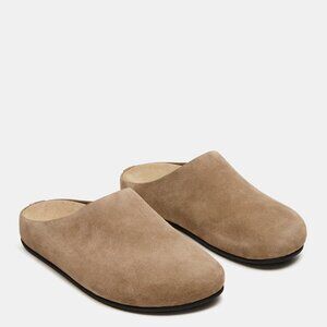 NEW Steve Madden Womens sz 7 Fern Taupe Suede mule shoes clog $119 msrp